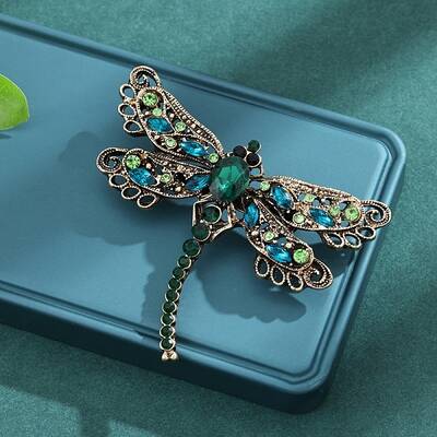 Retro Alloy Rhinestone Brooch Pins for Women Girl