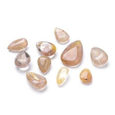 Natural Rutilated Quartz Beads