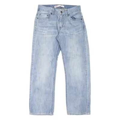 LEVI'S 505 Boys Jeans Blue Regular Straight Stone Wash W27 L27