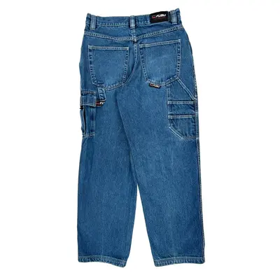 Fubu Cargo Carpenter Jeans - 32W 30L Blue Cotton