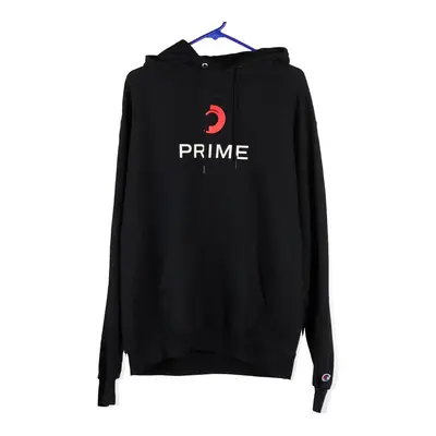 Champion Hoodie - Large Black Cotton Blend