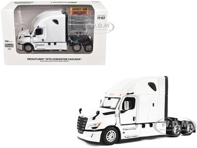 2025 Freightliner Cascadia Gen-5 Sleeper Cab Truck Tractor Winter White Transport Series 1/64 Diecast Model by Diecast Mast...