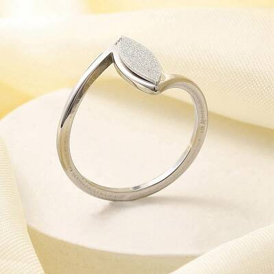 Textured Horse Eye 304 Stainless Steel Finger Ring for Women