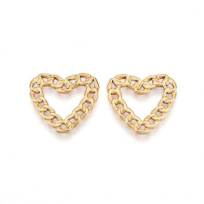 304 Stainless Steel Heart Chain Linking Rings