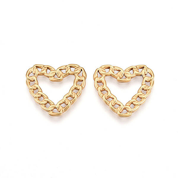 304 Stainless Steel Heart Chain Linking Rings