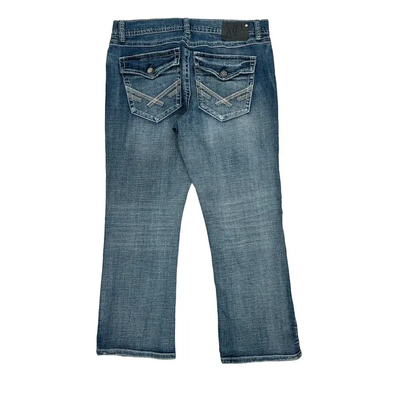 T.K. Axel Boot Cut Jeans - 36W 30L Blue Cotton Blend