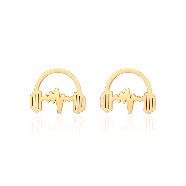 Fashionable Stainless Steel Earbuds for Women's Daily Wear