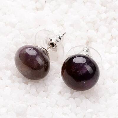 Amethyst Stud Earrings