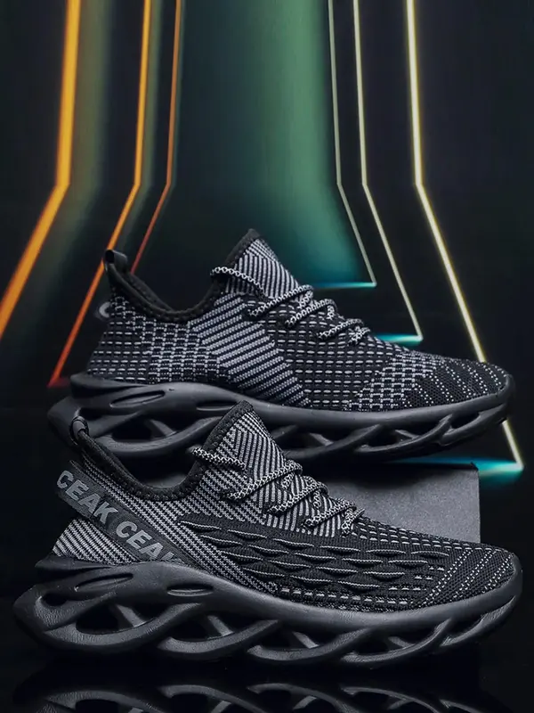 Men's Summer Fashionable Lace Up Front Low Top Sneakers, Casual Comfortable Breathable Sports Running Shoes, Trendy Shoes for...