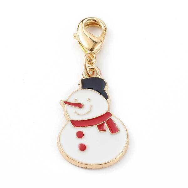 Christmas Themed Alloy Enamel Pendants