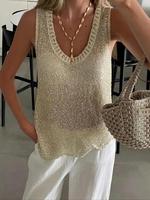 Women's Sweater Vest, Chic Fashion Sleeveless Tank Top for Daily Wear, Ladies Clothes for Summer
