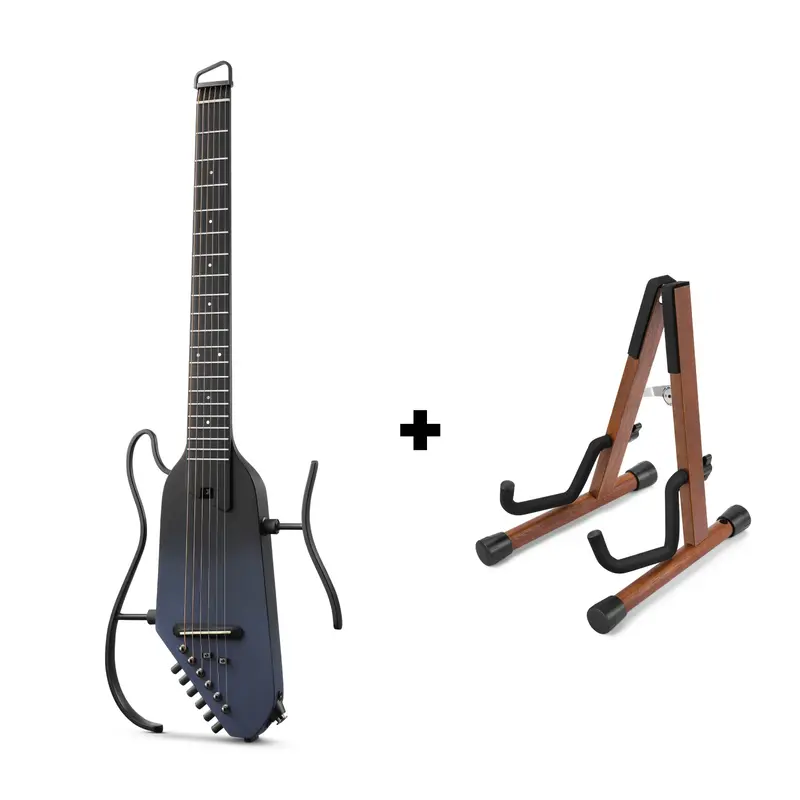 Donner HUSH™ I PRO Acoustic-Electric Travel Guitar - Maillard Fade / Guitar+Stand