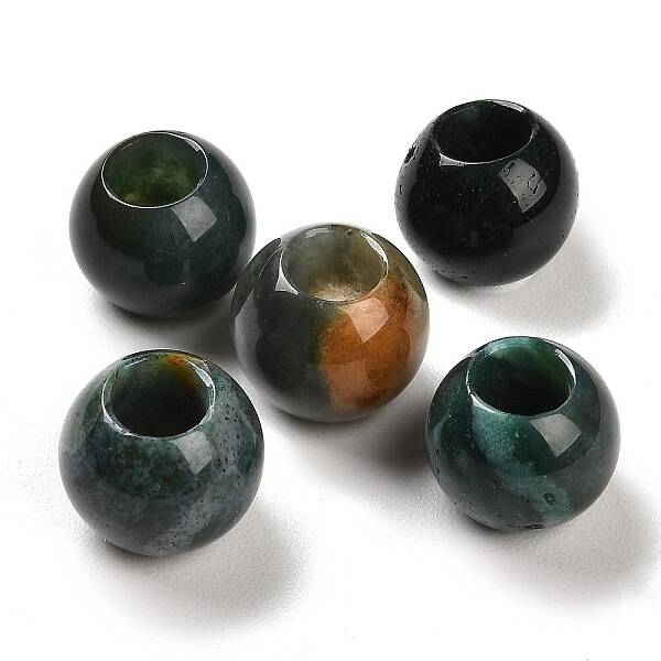 Natural Indian Agate European Beads