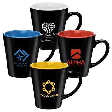 72 Promotional 12 oz Two-Tone Ceramic Mug - CA Prop 65 Compliant