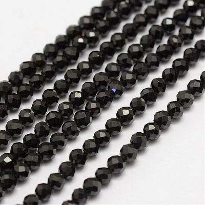 Natural Black Spinel Beads Strands