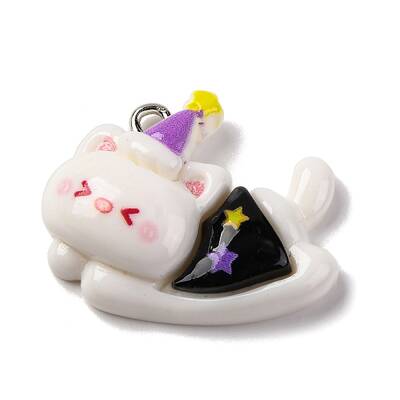 Halloween Theme Opaque Resin Pendants