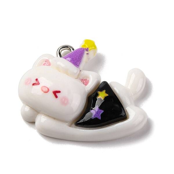 Halloween Theme Opaque Resin Pendants