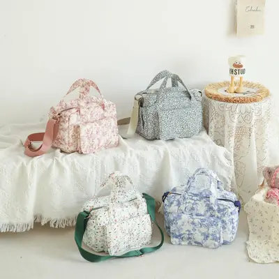 Large Capacity Mommy Handbag, 1 Count Portable Multi-layer Diaper Bag, Fashionable Outing Bag for Mom & Kids, Travel Essentia...