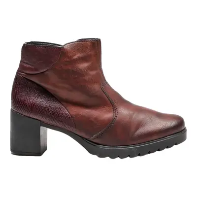 RIEKER Ankle Boots Brown Leather Womens UK 6