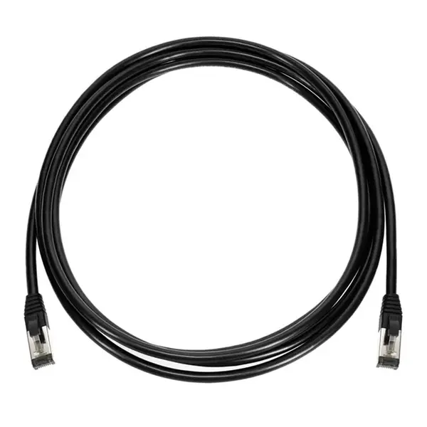 45445 Monoprice Cat8 Ethernet Patch Cable Double Shielded S/FTP 28AWG 2GHz 40G Pure Bare Copper Snagless RJ45 10ft Black