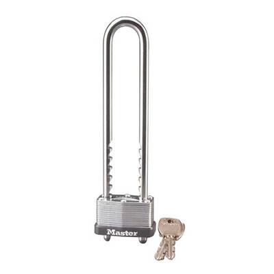 Master Lock Laminated Steel Padlock Warded, Keyed Different, Body Width: 1-3/4 (44Mm), Shackle Length: 2-3/4 To 5-3/8 (7Cm...