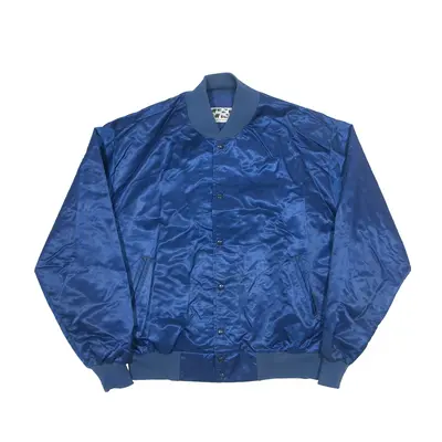 WEST WINDS Bomber Jacket Blue Nylon Mens L