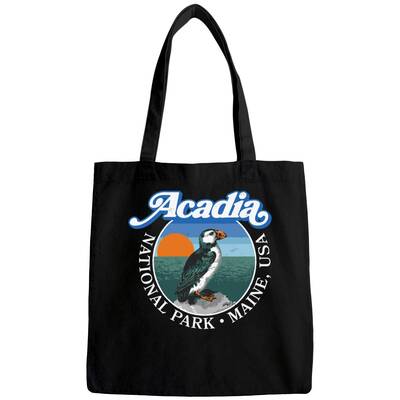 Retro Acadia National Park Vintage Maine Puffin Bags