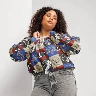 Floral Hearts & Furry Friends - Love-Inspired Jacket