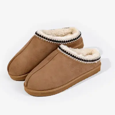 ML Marleylilly Women's Ivory Fleece Moccasins - Perfect for Fall - Footwear, Girl moccasin slippers Fluffy Comfort clogs