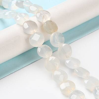 Natural White Agate Beads Strands