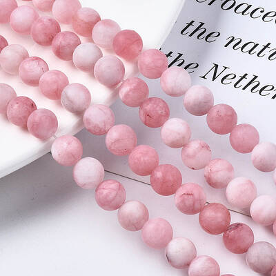 Natural White Jade Bead Strands