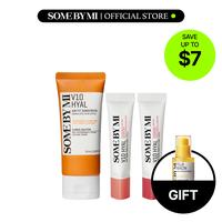 [SOME BY MI] V10 Korean Sun Care Set - SPF 50 Hydrating Korean Sunscreen, No White Cast (Centella, Niacinamide, Vitamins) + T...