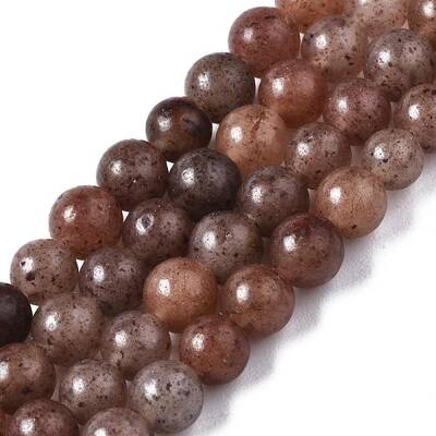 Natural Purple Aventurine Round Bead Strands