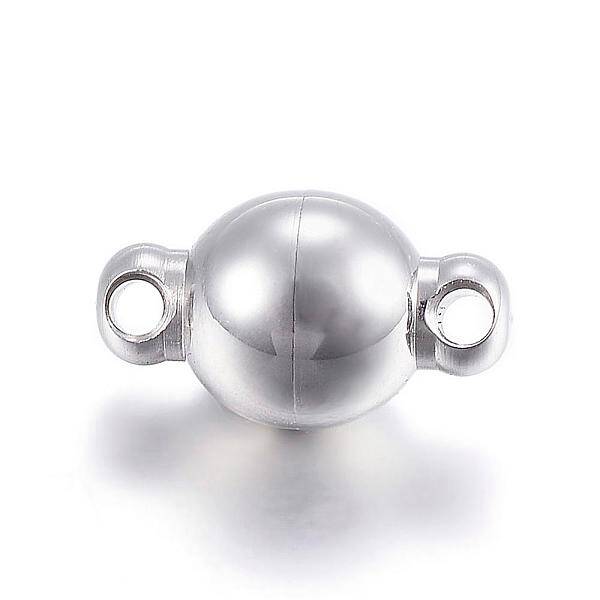 Tarnish Resistant 304 Stainless Steel Magnetic Clasps with Loops