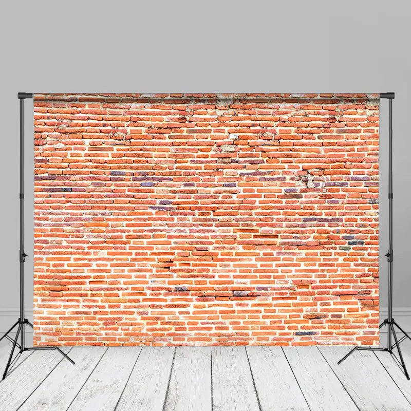 Rustic Soft Red Brick Wall Photo Backdrop For Studio - Aperturee