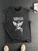 Men's Vintage Distressed Angel Wing Print Tank Top, Casual Sleeveless Round Neck Top for Summer, Fashion Men's Clothes for Da...