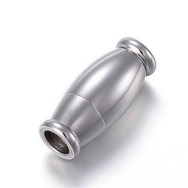 Tarnish Resistant 304 Stainless Steel Magnetic Clasps with Glue-in Ends