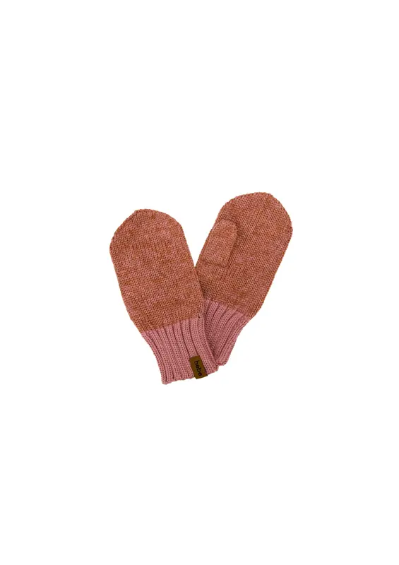 Pink merino wool mittens | Size: 1-2 years