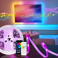16.4FT/5M RGBIC Led Strip Lights Music Sync Color Changing, Bluetooth Led Lights with Smart App Control Remote, TV Background...