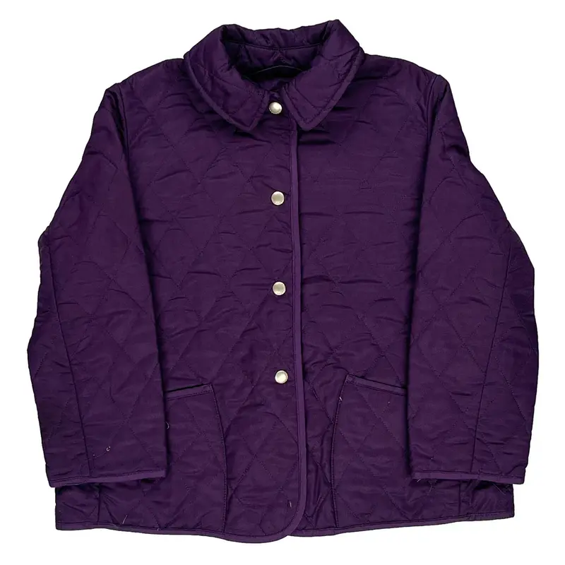 Age 7-8 Burberry Jacket - XS Purple Polyester