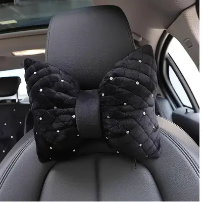 Car Headrest Neck Pillow for Summer, Car Accessories for Girls Boys, Car Stuff, Truck Accessories, Rhinestone Decor Support...