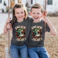 Chicken Jockey youth and adult Shirt, Gift for Game Lover Chicken, Minecraft Quirky Cotton Graphic Tees, Hilarious Gaming Gif...