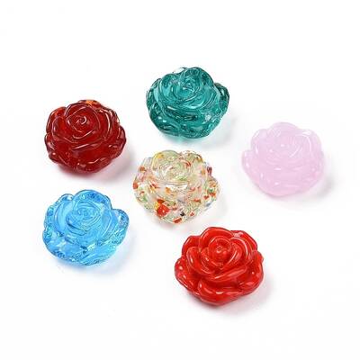 Handmade Lampwork Flower Beads