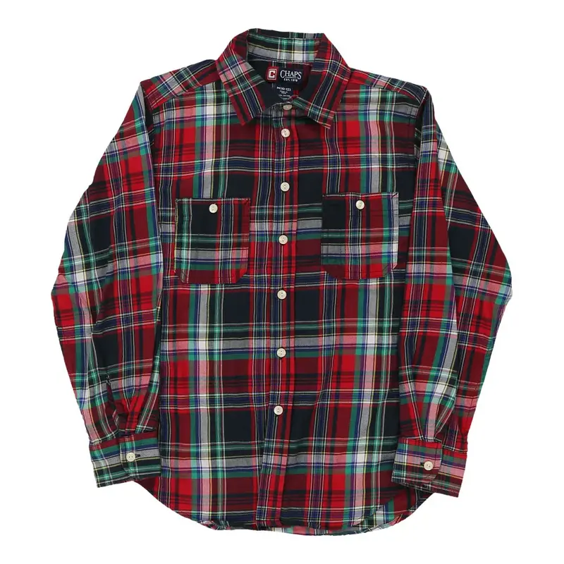 Age 8-10 Chaps Ralph Lauren Checked Shirt - Medium Multicoloured Cotton