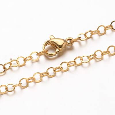 304 Stainless Steel Rolo Chain Necklaces