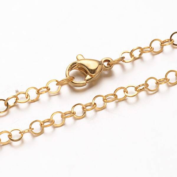 304 Stainless Steel Rolo Chain Necklaces