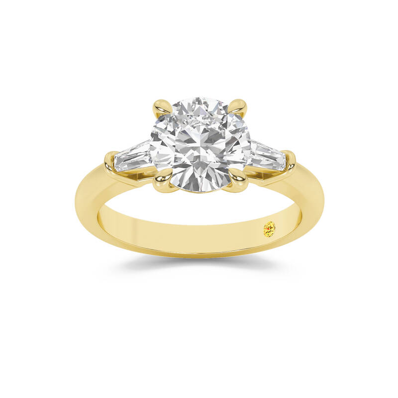 Ignite Three Stone Round Lab Grown Diamond Engagement Ring | 10K Yellow Gold 4 1/2 CT. TW.