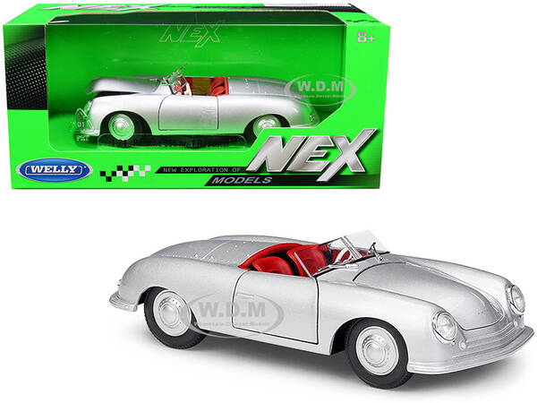 Porsche 356/1 Roadster Silver with Red Interior \
