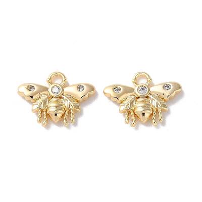 Brass Micro Pave Cubic Zirconia Charms
