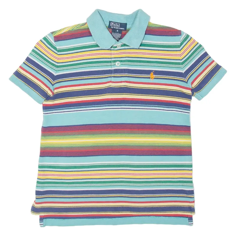 POLO RALPH LAUREN 6 Yrs Boys Polo Shirt Blue Striped S